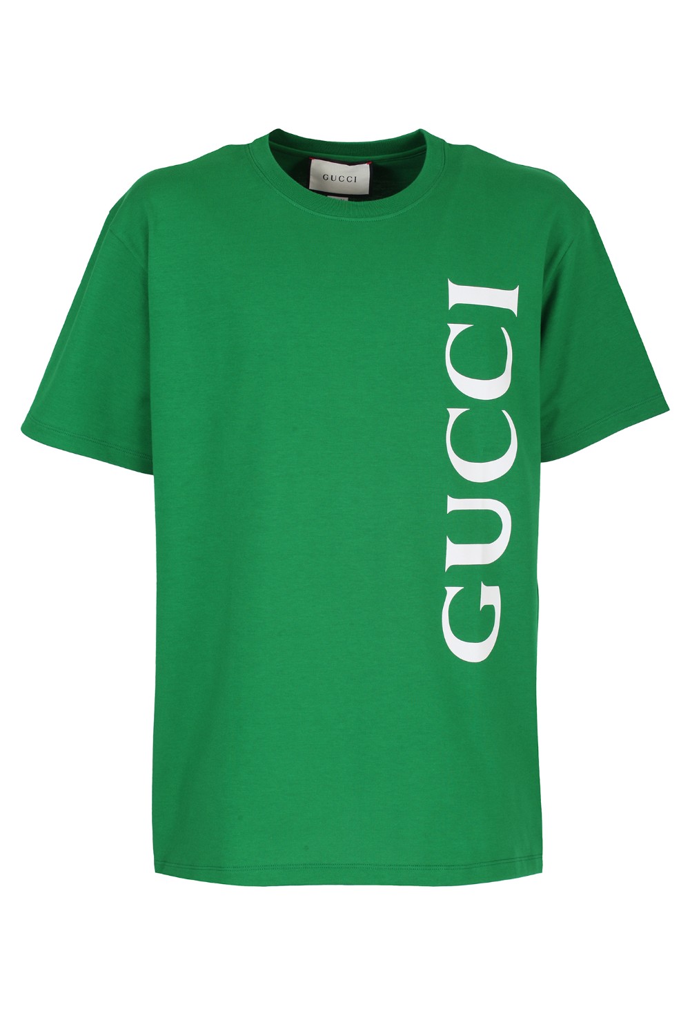 shop GUCCI Saldi T-shirt: Gucci t-shirt in Jersey di cotone verde.
Girocllo.
Maniche corte.
Stampa Logo Gucci vintage bianco.
Oversize.
Composizione: 100% cotone.
Made in Italy.. 565806 XJB2V-3189 number 9725706